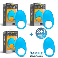 Pack 3 + Tester Ringo Vibrating Ring with APP Blue