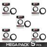 Pack of 5 Solid Silicone Adjustable Strip Cock Ring 15-21 cm