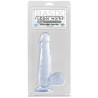Dildo with Testicles and Suction Cup - Clear 19 cm