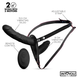 Jordan Strap-on with Double Vibrating Dildo and Remote