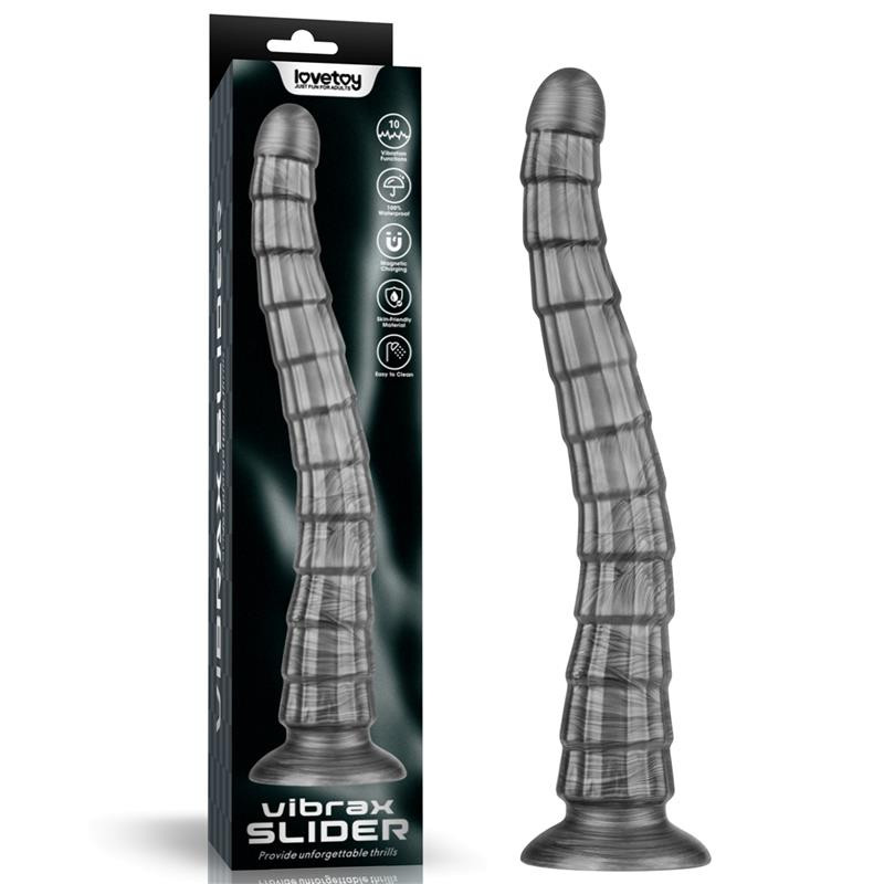 Vibrax Slider Anal Dildo with Vibration King Sized 14.5