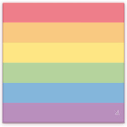 Set of 20 Napkins with the LGBT+ Colors