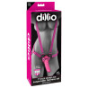 Suspender Harness with Dildo 19 cm-7 Pink