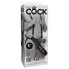 Two Cocks One Hole Hollow Strap-on Suspender 11 - Black