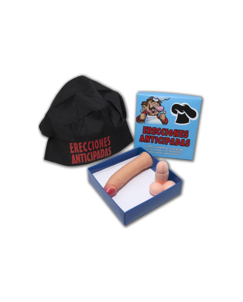 Black Chef Hat Box Set, Brooch and Stimulator