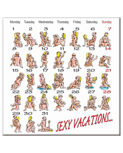Kamasutra Calendar Magnet