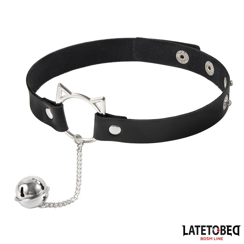 choker with cat ear hoop and bell