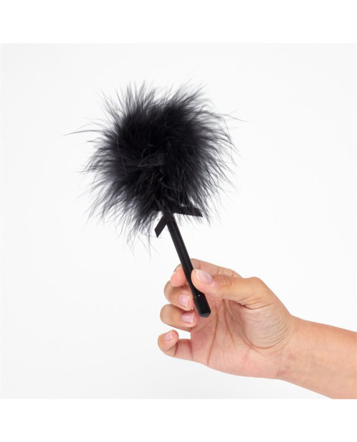 Secret Play Black Marabou Duster