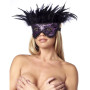 M?scara de Lujo con Plumas Purple