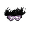 M?scara de Lujo con Plumas Purple