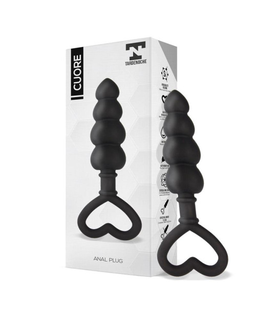 Cuore Anal Plug Silicone Black
