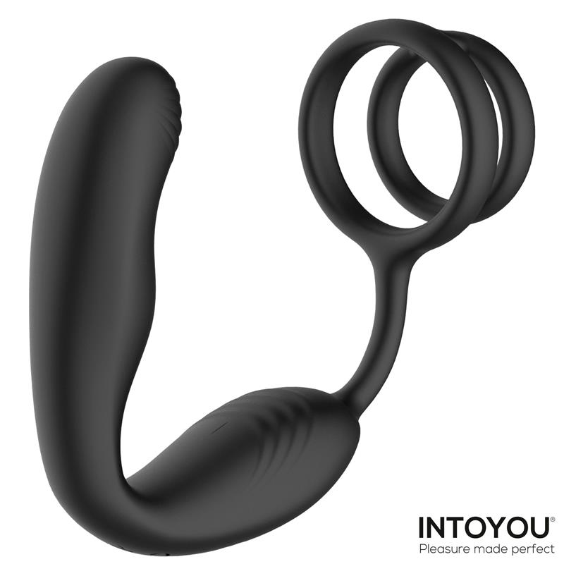 Bruce Prostate Massager 360? with Double Cockring with Vibration