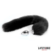 Anal plug with tail Black 40 cm