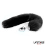 Anal plug with tail Black 40 cm