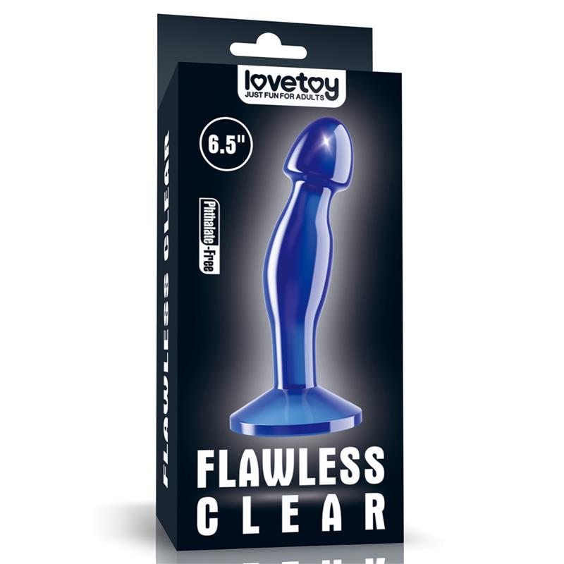 Butt Plug Flawless Clear Blue 6.5