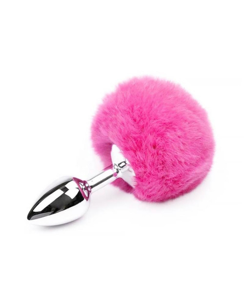Butt Plug with Pompon Pink Size S