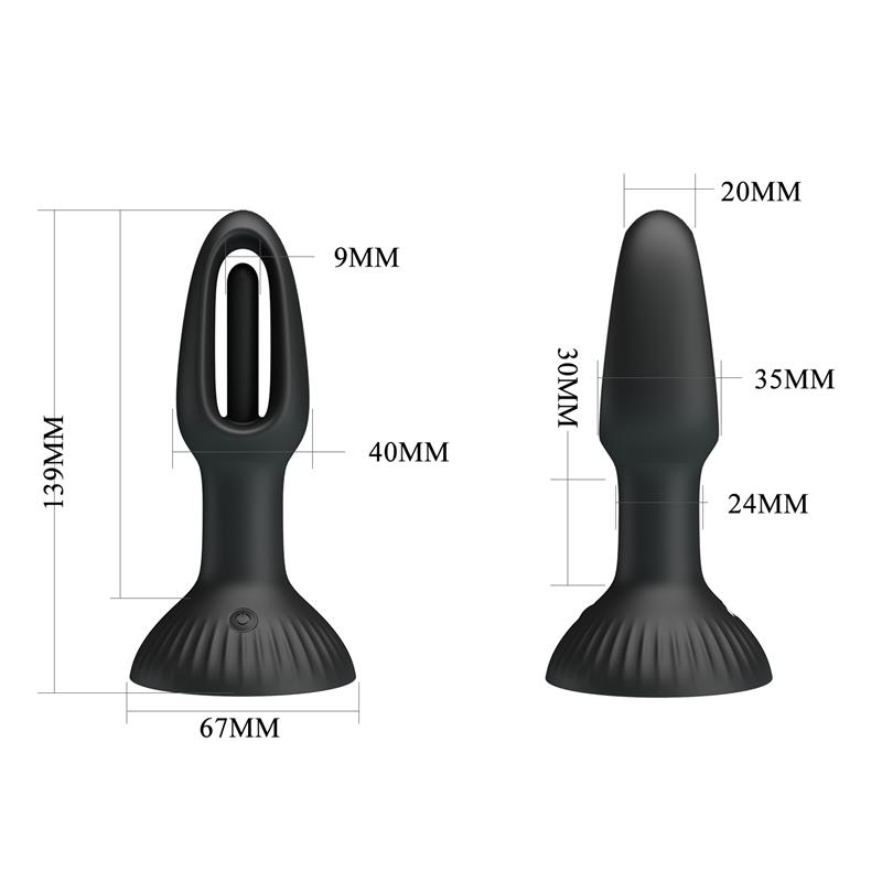 Hubert Anal Plug with 7 Wiggling