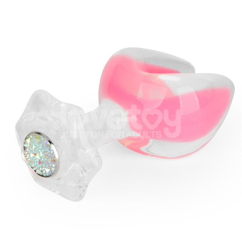 Gemoria Silicone Butt Plug dual crescent-shaped tip Glow Dark
