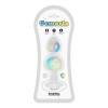 Gemoria Silicone Butt Plug with Crystal Sphere Multicolor