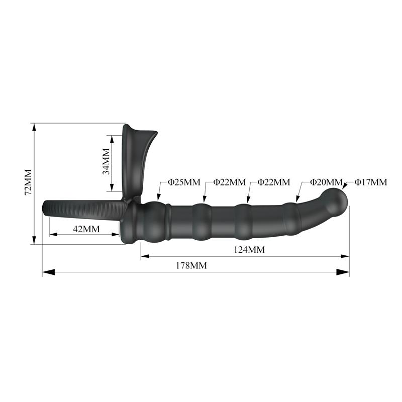 Tatum Cock Ring with Vibrating Plug Plug