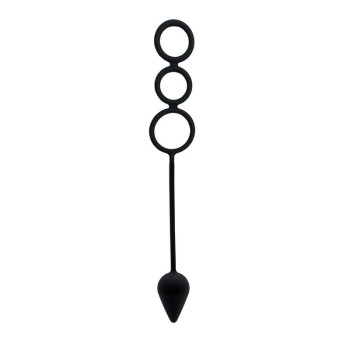 Anal Plug with Penis Rings Silicone