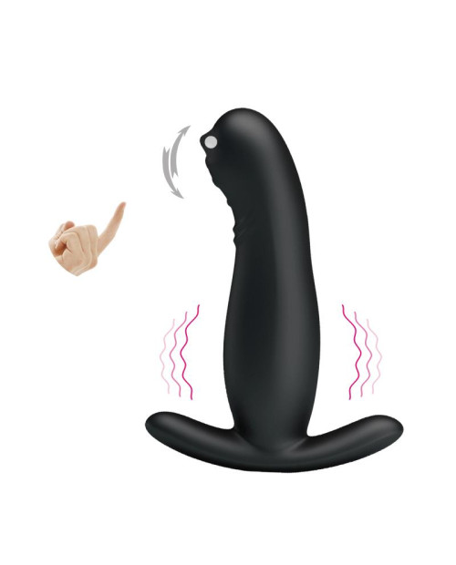 Prostate Massager with Ticling Beads and Vibration
