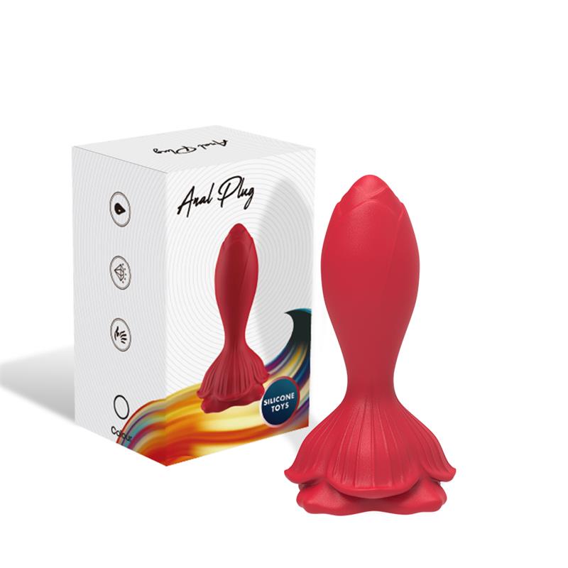 Vibrating anal plug with Rose Base