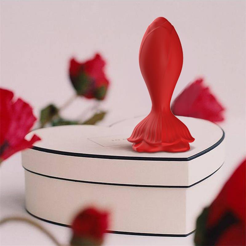 Vibrating anal plug with Rose Base