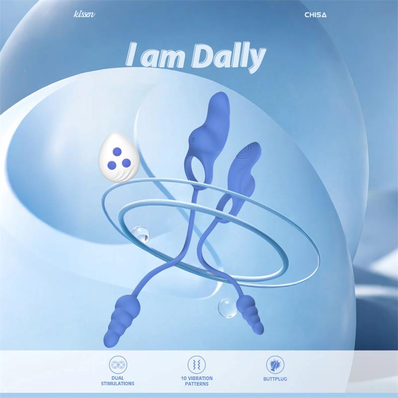 Dally Butt Plug with CockRing with Vibration