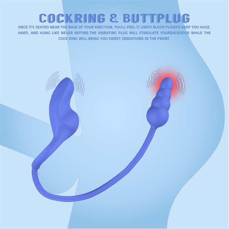Dally Butt Plug with CockRing with Vibration