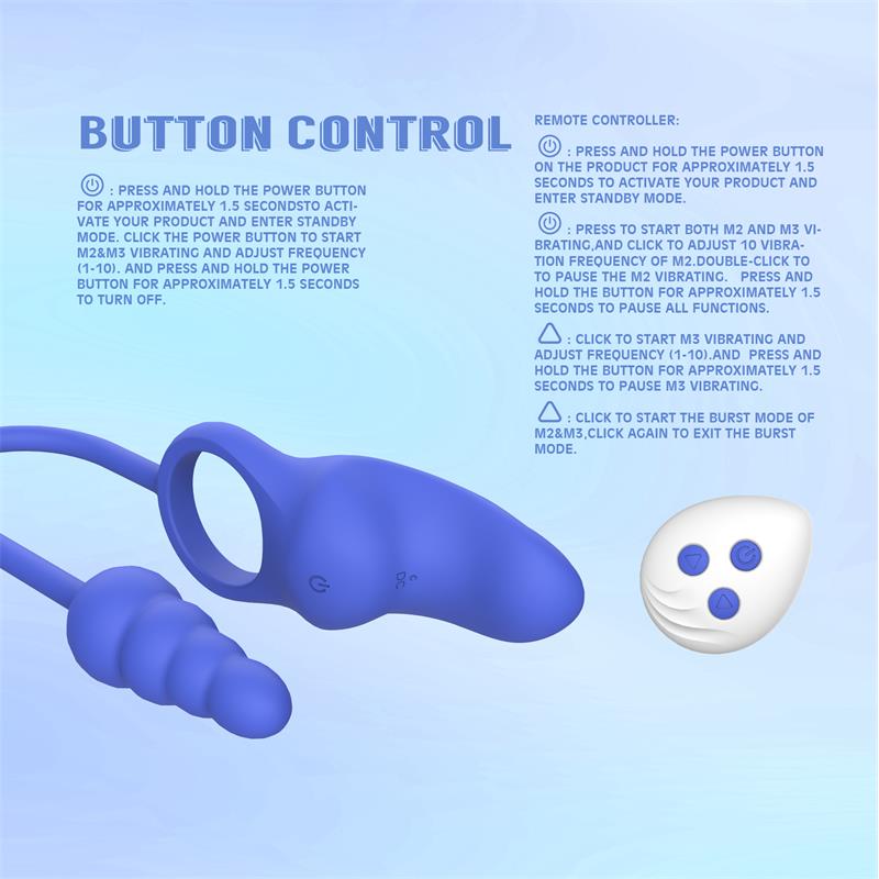 Dally Butt Plug with CockRing with Vibration