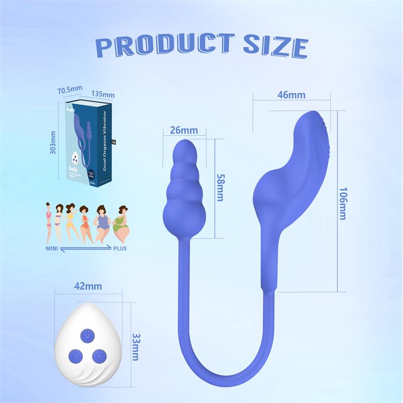 Dally Butt Plug with CockRing with Vibration