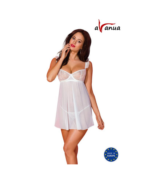 Milagros Chemise and Thong White