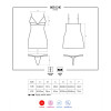 865-CHE-1 Chemise and Thong Black