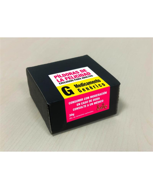 Box of 20 penis-shaped candies with strawberry cherry flavor