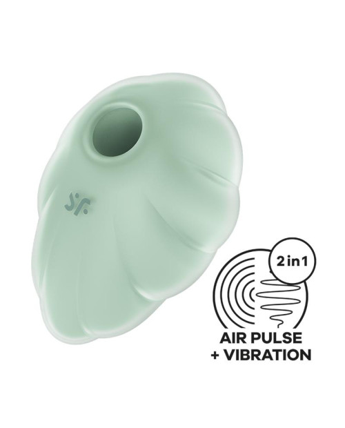 Cloud Dancer Clit Sucker and Vibe Mint