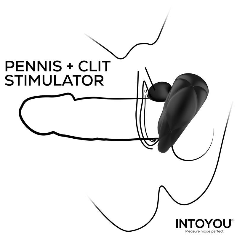 Torus Vibrating Ring with Clitoral Ball and Remote Control USB