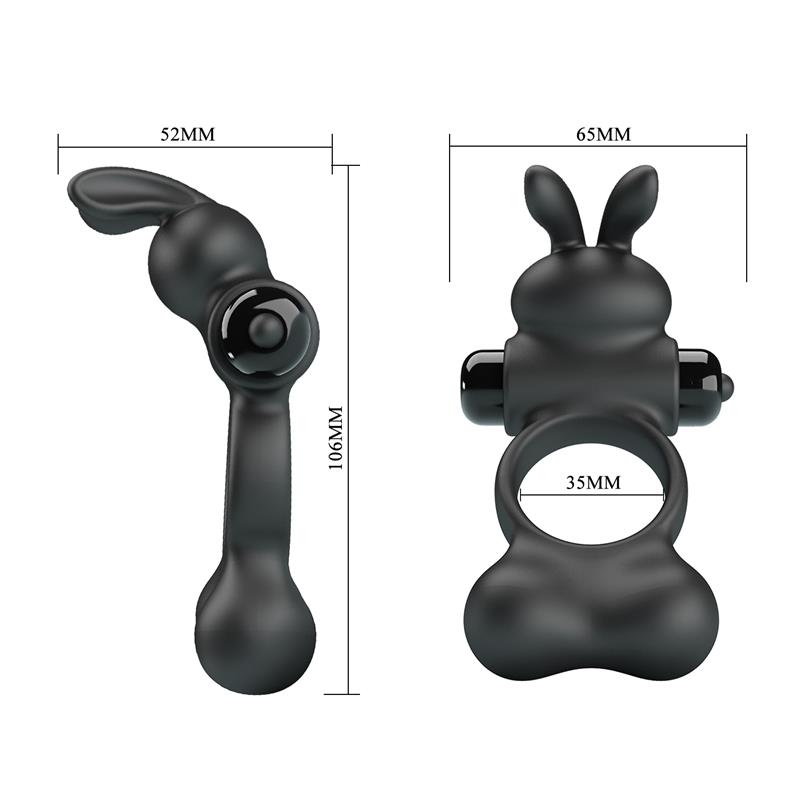 Yusuf Vibrating Penis Ring with Steel Beads 2x33gr