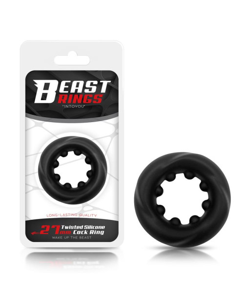 Twisted Liquid Silicone Cock Ring 2.7 cm