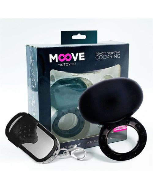 Vibrating Cockring with Remote Control Black
