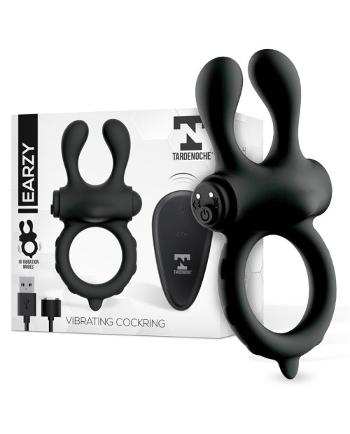 Earzy Vibrating Penis Ring with Remote Control USB Magnetic Silicone