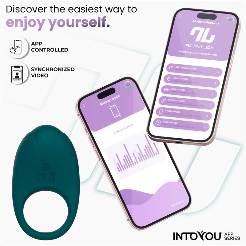 Ringo Vibrating Ring with App Unibody Green