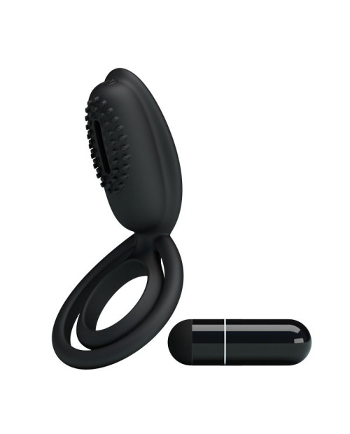 Pretty Love Vibrating Cock Ring Esther Black
