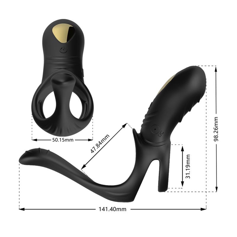 Vibrating Penis Ring with Perianal Stimulation