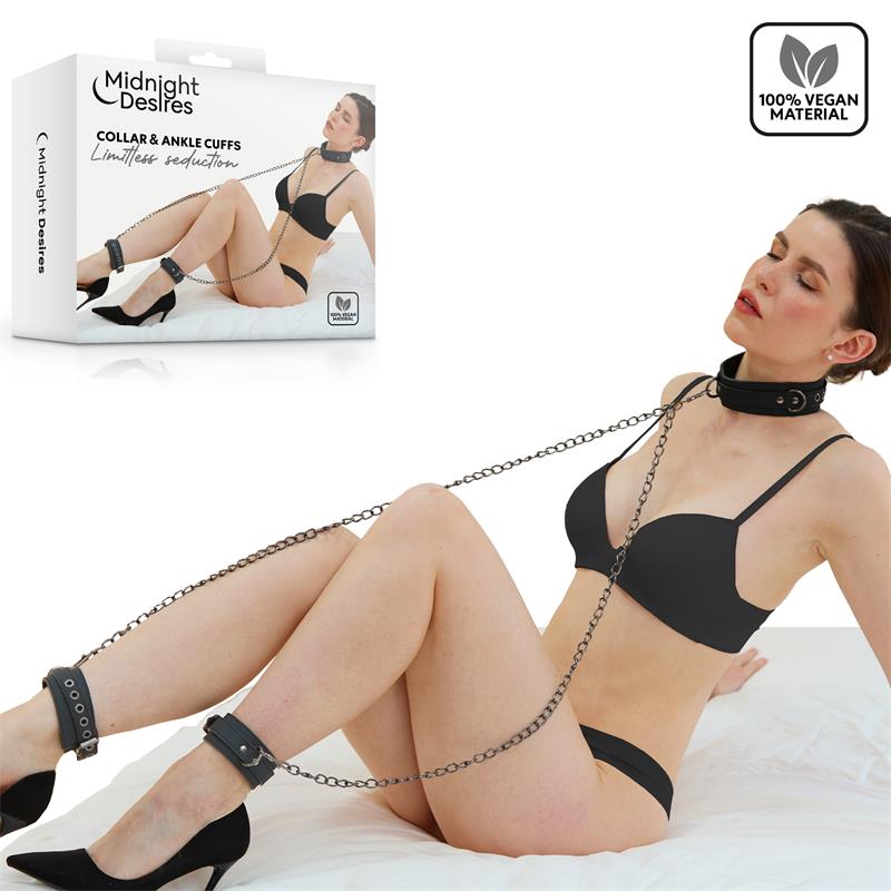 Collar and Ankle Cuffs with Chain