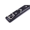 Collar with Metal Leash and Pedded Interior Black