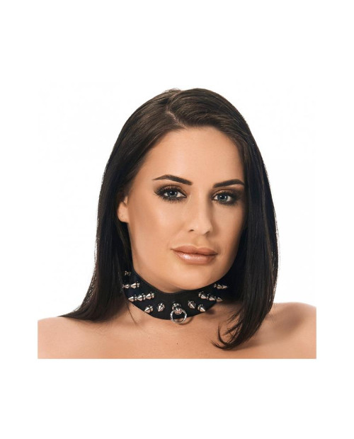Leather Collar with Spikes