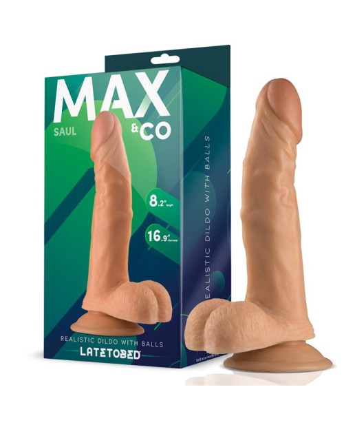 Saul Realistic Dildo with Testicles Flesh 8,25 - 21 cm