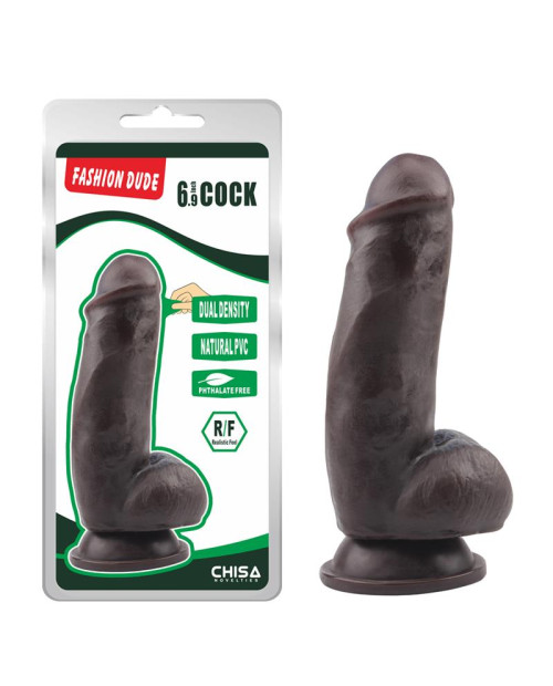 Dildo Dual Density Fashion Dude 17.5 x 4.9 cm Brown