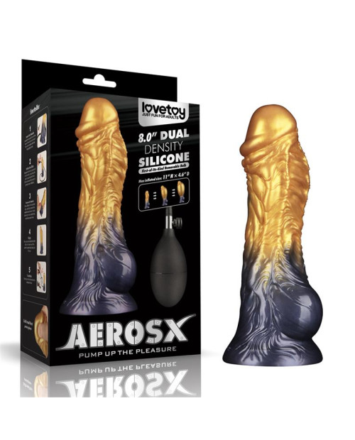 Dual Density Silicone Inflatable Dildo 8